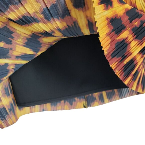 Solace London Leopard Print Mini Dress Mindy Kaling Artsy Exaggerated Sleeve - Picture 10 of 15